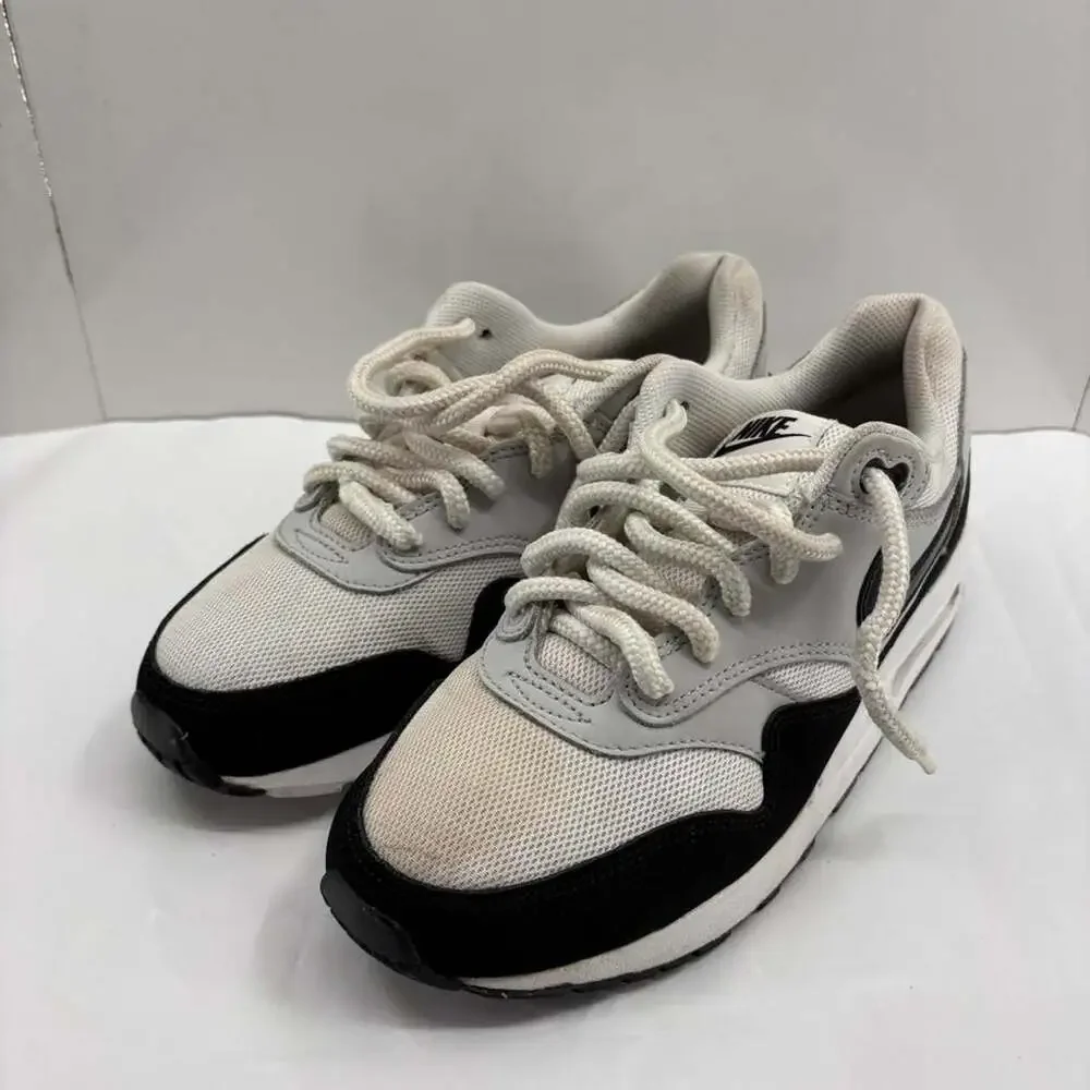 Nike Air Max 1 White Pure Platinum Black Big Kids